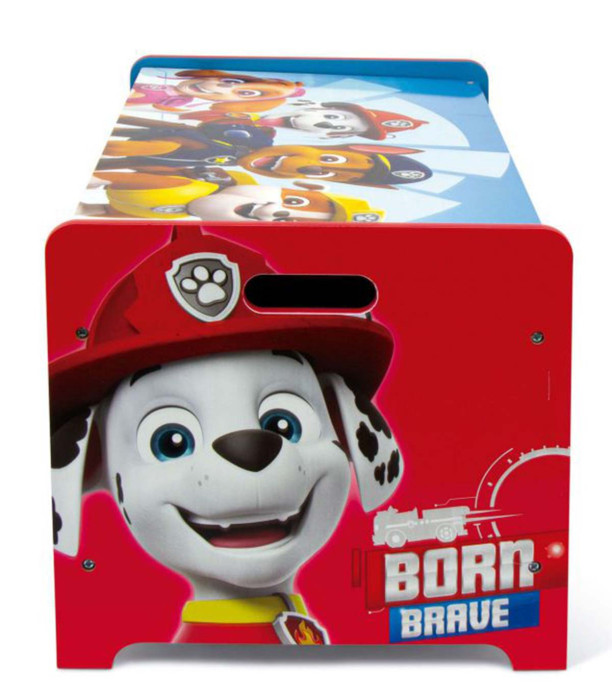 WOODEN PAW PATROL TOY BOX