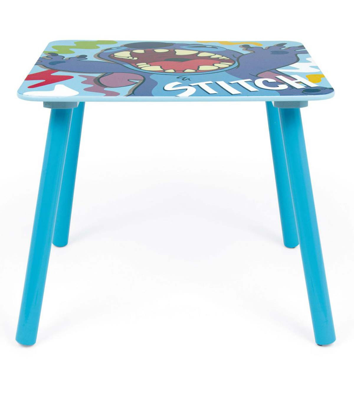 WOODEN TABLE WITH 2 STITCH CHAIRS
