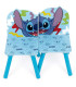 WOODEN TABLE WITH 2 STITCH CHAIRS