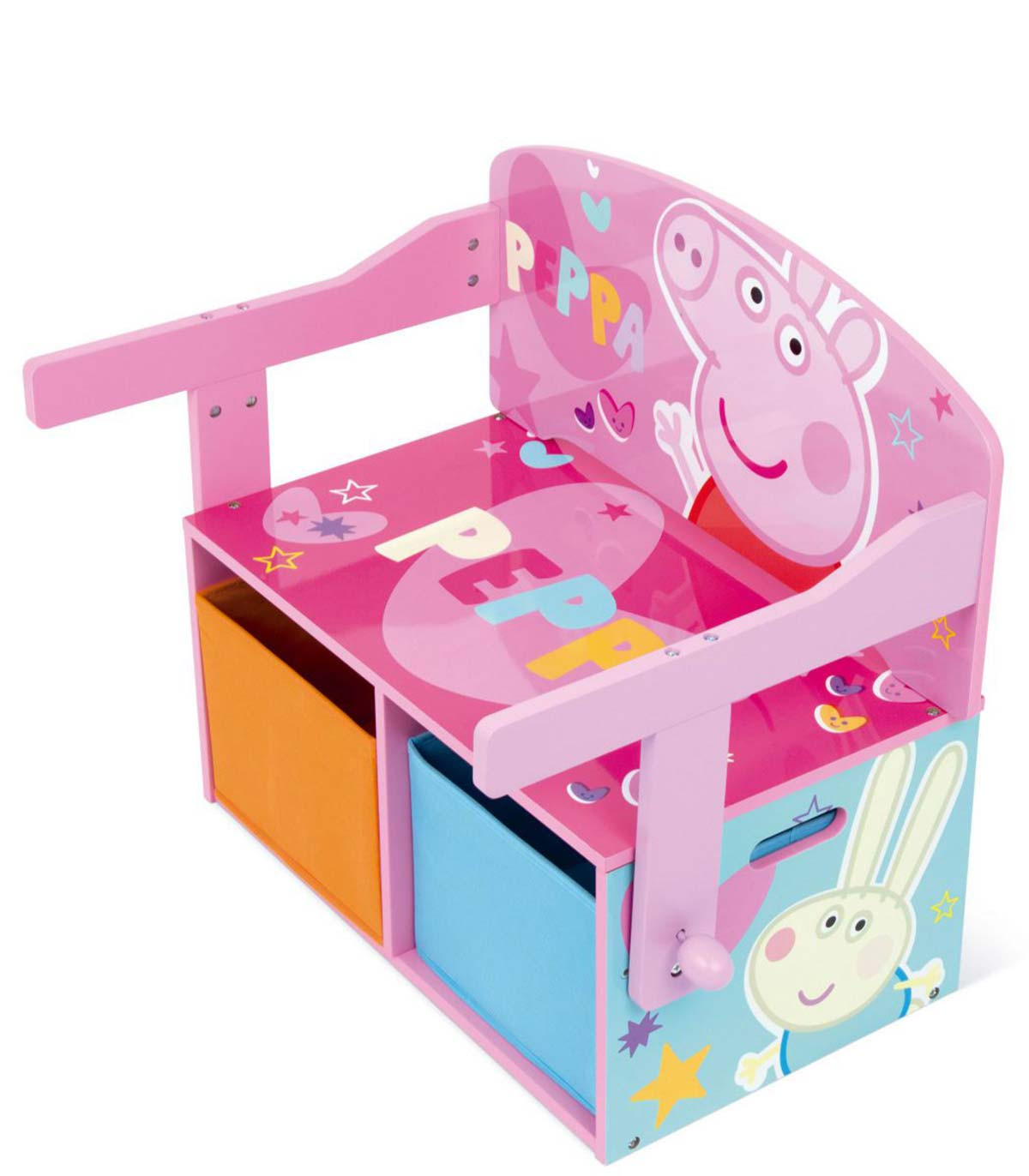 3-in-1 WOODEN BENCH/DESK/ORGANIZER PEPPA