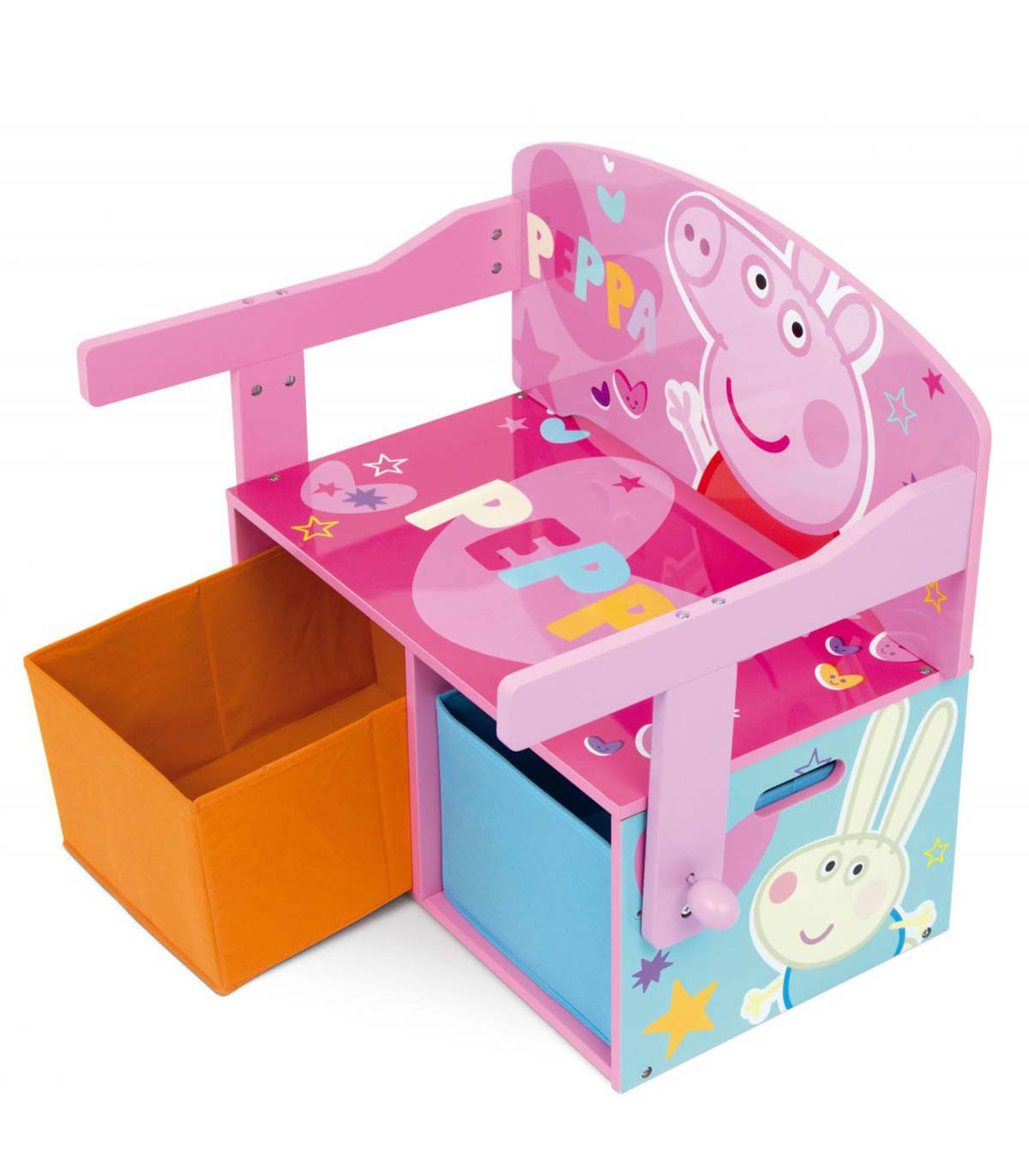 3-in-1 WOODEN BENCH/DESK/ORGANIZER PEPPA