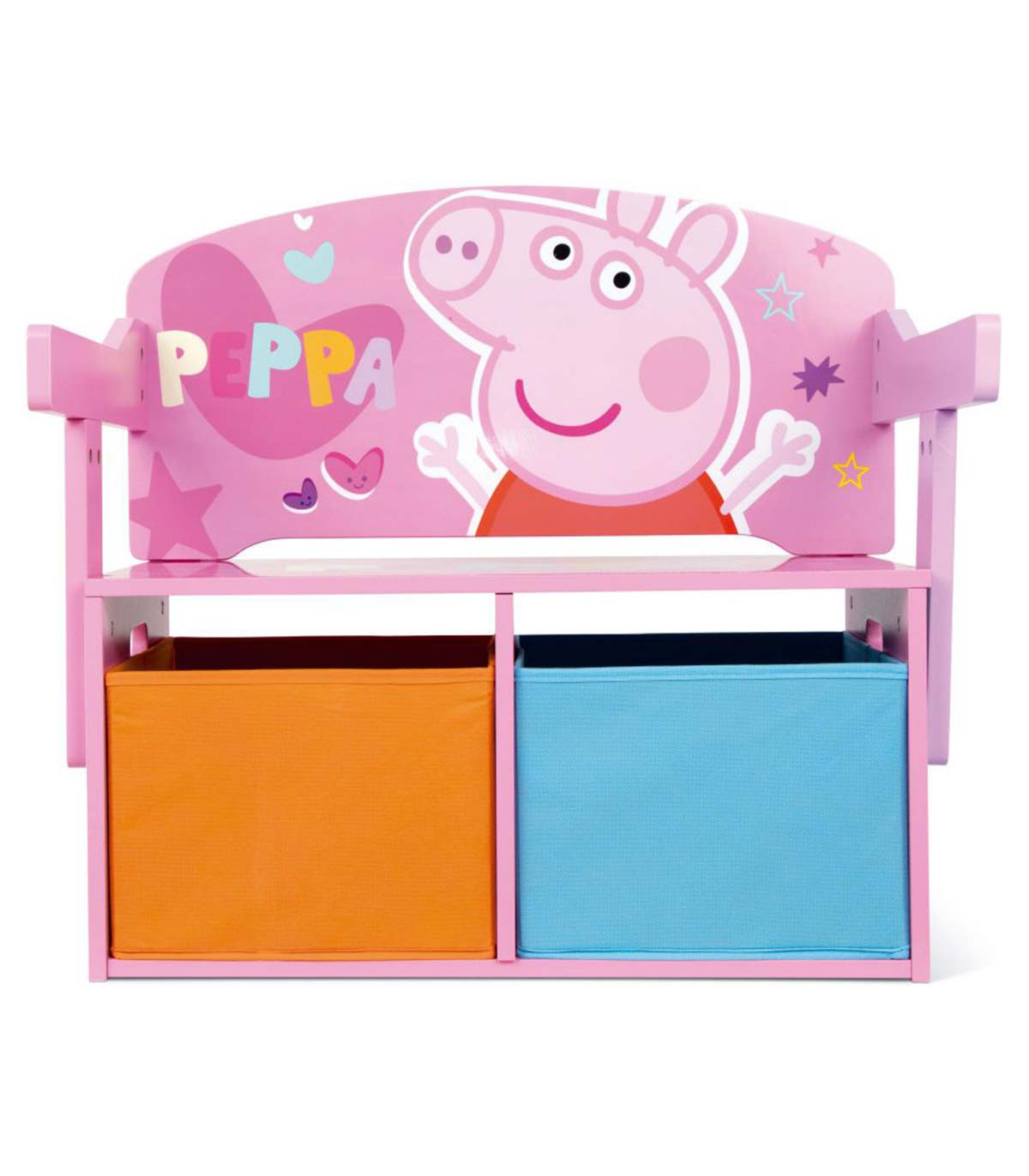 3-in-1 WOODEN BENCH/DESK/ORGANIZER PEPPA