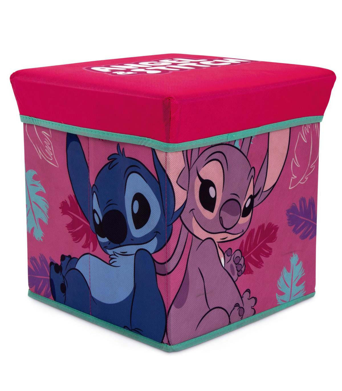STOOL TOY STORAGE BASKET 30 CM STITCH GIRL