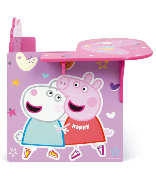 Ξύλινο γραφείο με καρέκλα και συρτάρι PEPPA PIG
