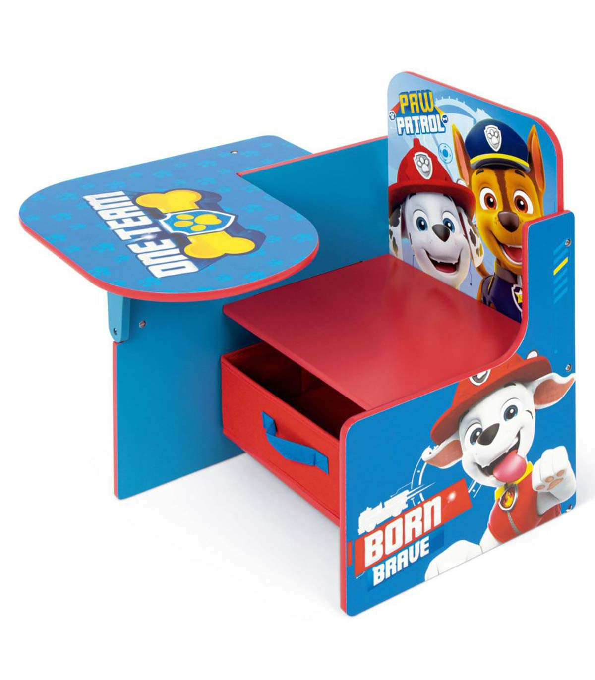 WOODEN DESK WITH CHAIR AND DRAWER PAW PATROL