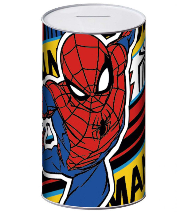 METAL SPIDERMAN MONEY BOX 10 x 10 x 17.5 CM