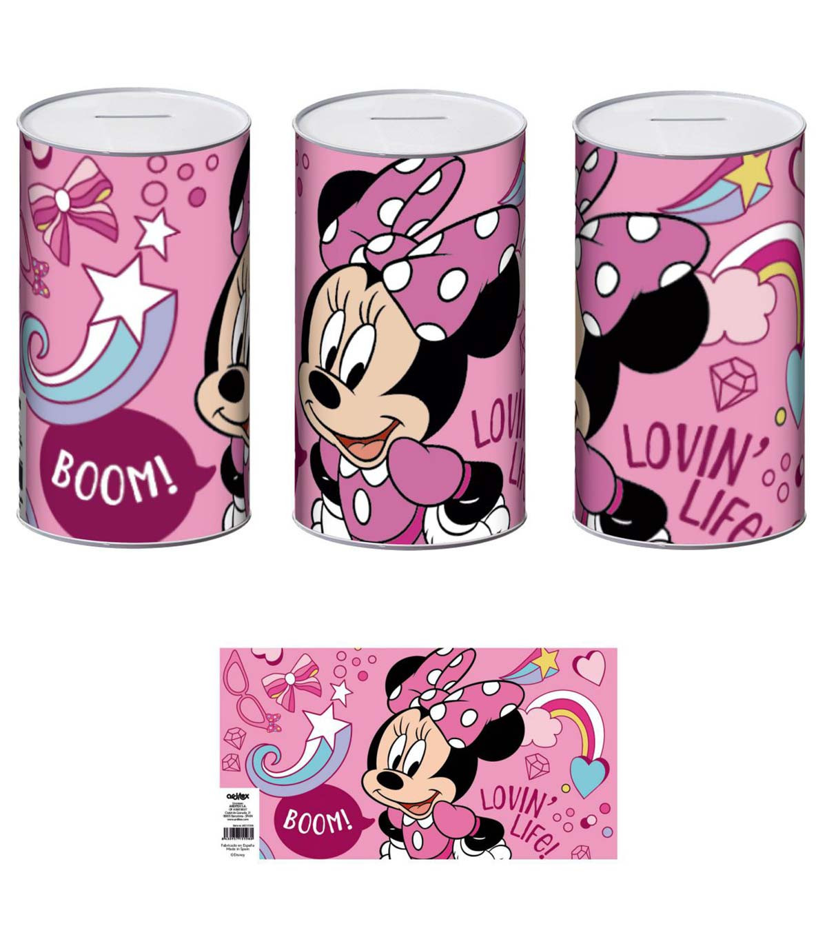METAL MONEY BOX 10x10x17.5 CM MINNIE