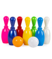 SMALL BOWLING PINS, 7 PCS, WITH 2 BALLS