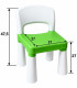 CHILDREN'S TABLE WITH 2 CHAIRS GREEN/WHITE