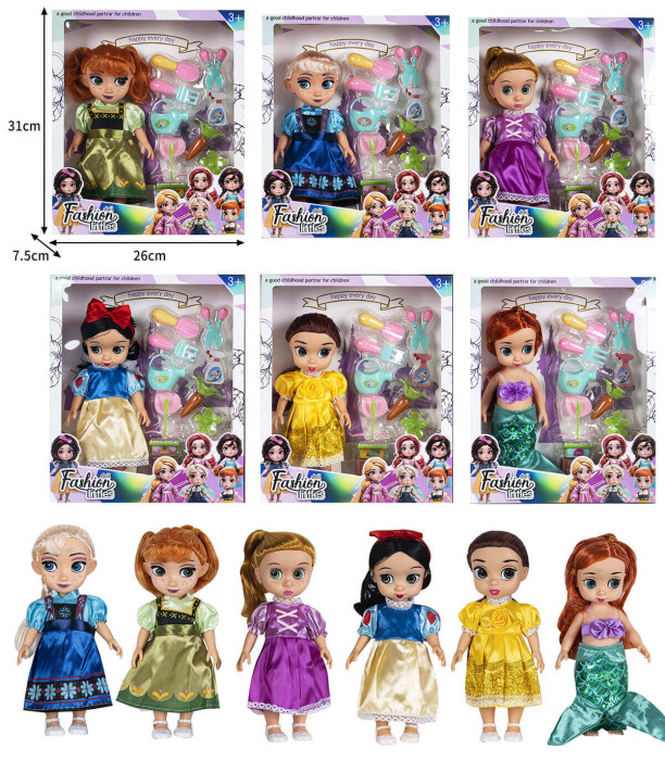 DOLL WITH GARDEN TOOLS, 31 CM, 6 TYPES