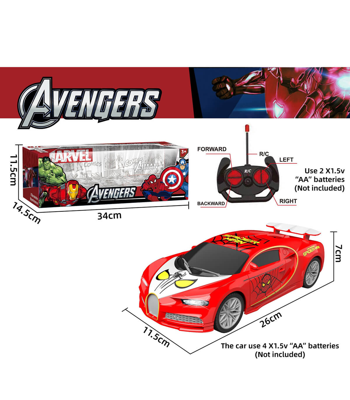 4-Way Radio-Controlled Car Spider