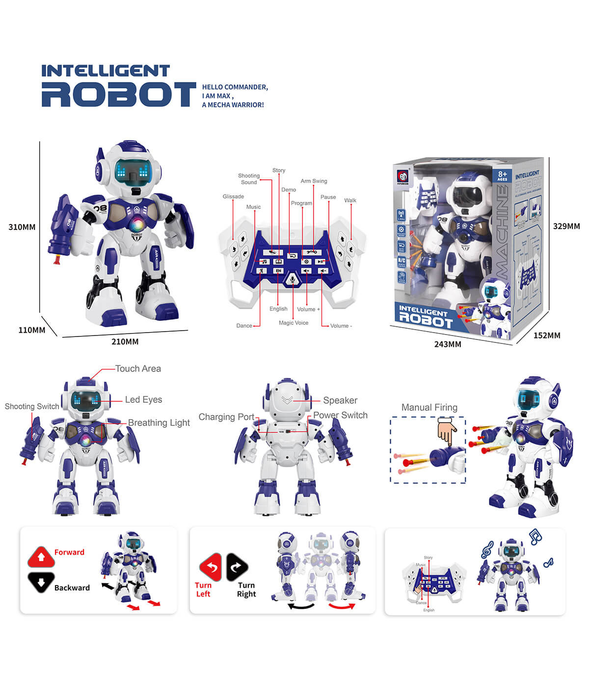 ARROW-FIRING RADIO-CONTROLLED ROBOT