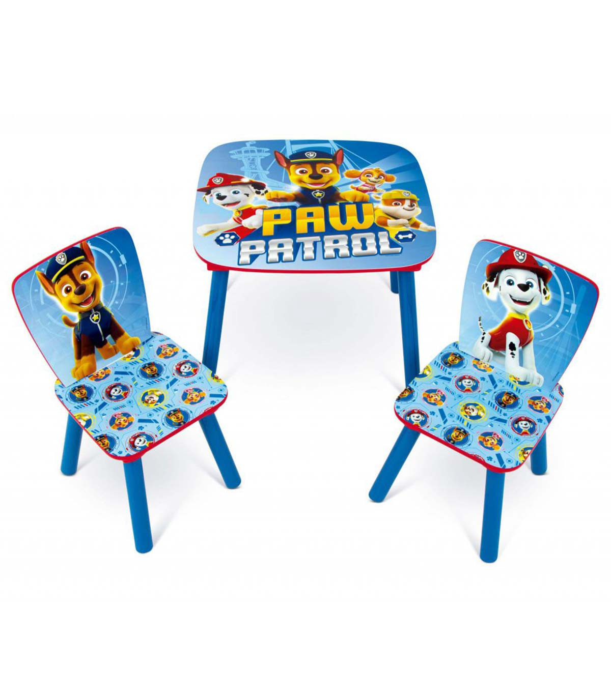 Ξύλινο τραπέζι με 2 καρέκλες PAW PATROL