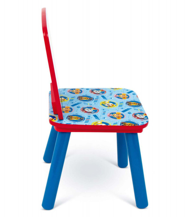 WOODEN TABLE WITH 2 PAW PATROL CHAIRS