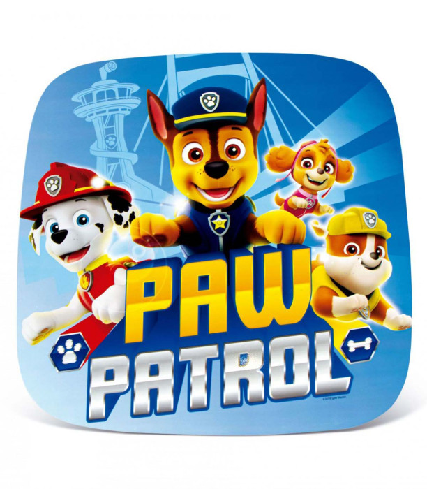 WOODEN TABLE WITH 2 PAW PATROL CHAIRS