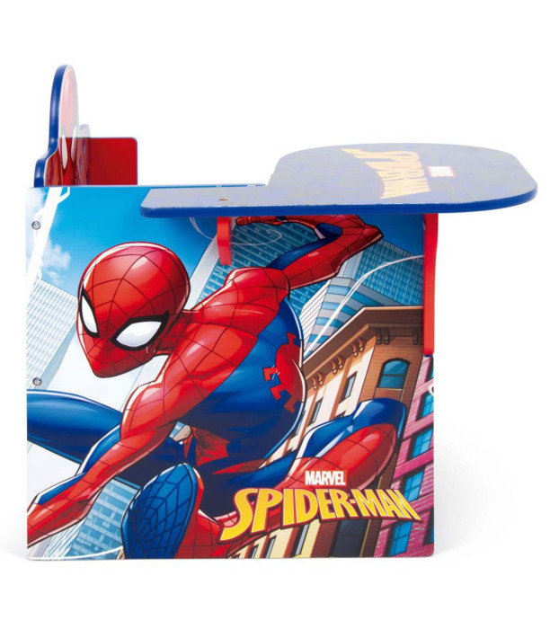 WOODEN DESK WITH CHAIR AND SPIDERMAN DRAWER