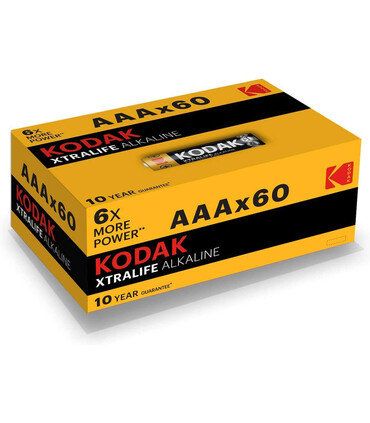 ALKALINE BATTERY KODAK XTRALIFE RO3 / AAA 1.5V - PACKAGING AND BATTERIES