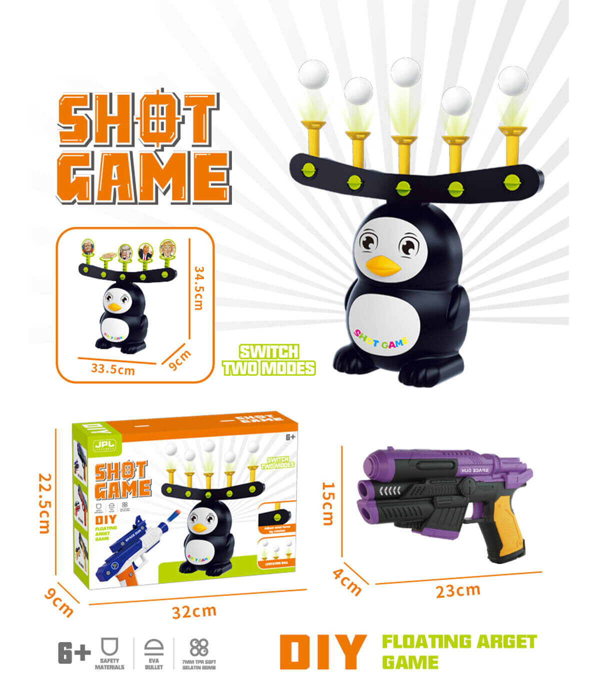 PENGUIN PISTOL WITH AIR TARGET - PISTOLS