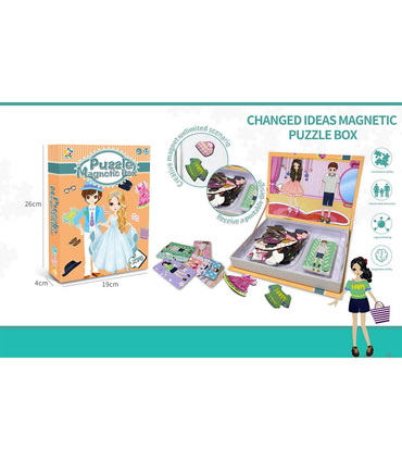 CHILDREN'S MAGNETIC PUZZLE-BOOK WITH DOLLS - PUZZLES AND CUBES