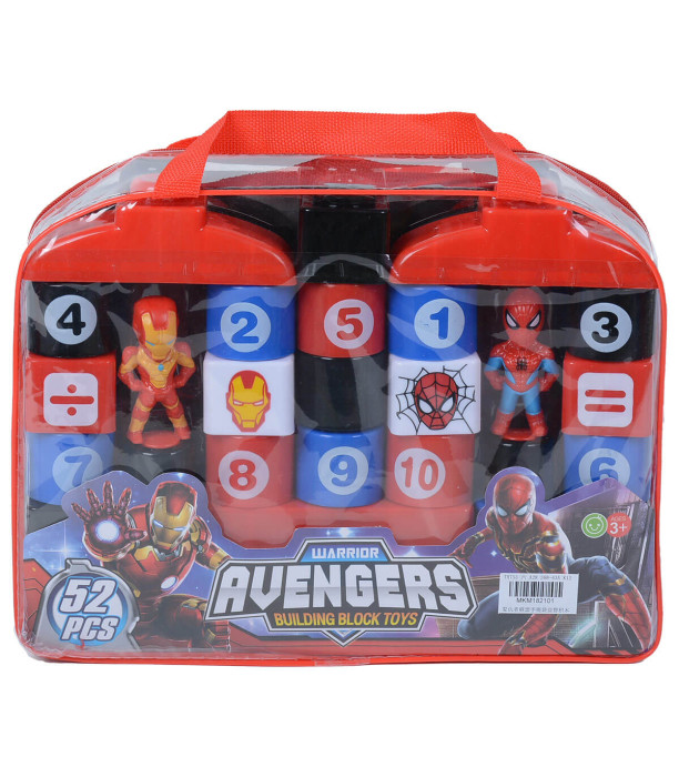 CHILDREN'S CONSTRUCTOR SUPERHEROES 52 PARTS - BUILDING BLOCKS, SORTERS AND RINGS