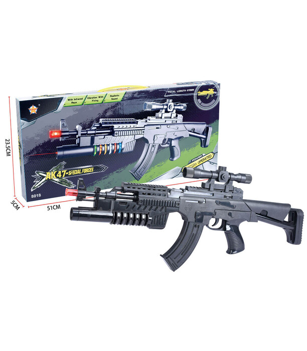 SET AUTOMATIC GUN WITH 8 SOUNDS AND LIGHTS - MACHINES AND RIFLES