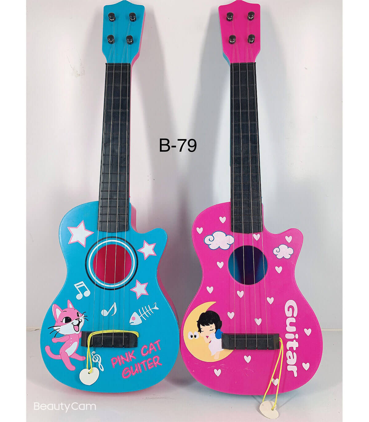 COLOR GUITAR WITH STRINGS IN CASE 2 TYPES - Guitars
