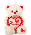 TEDDY BEAR WITH HEART "LOVE YOU" 20 CM
