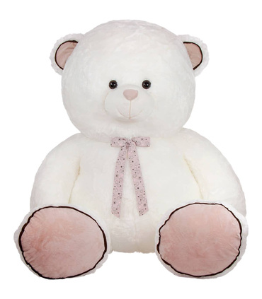PLUSHED BEAR WITH RIBBON 2 COLORS 68 CM - Big