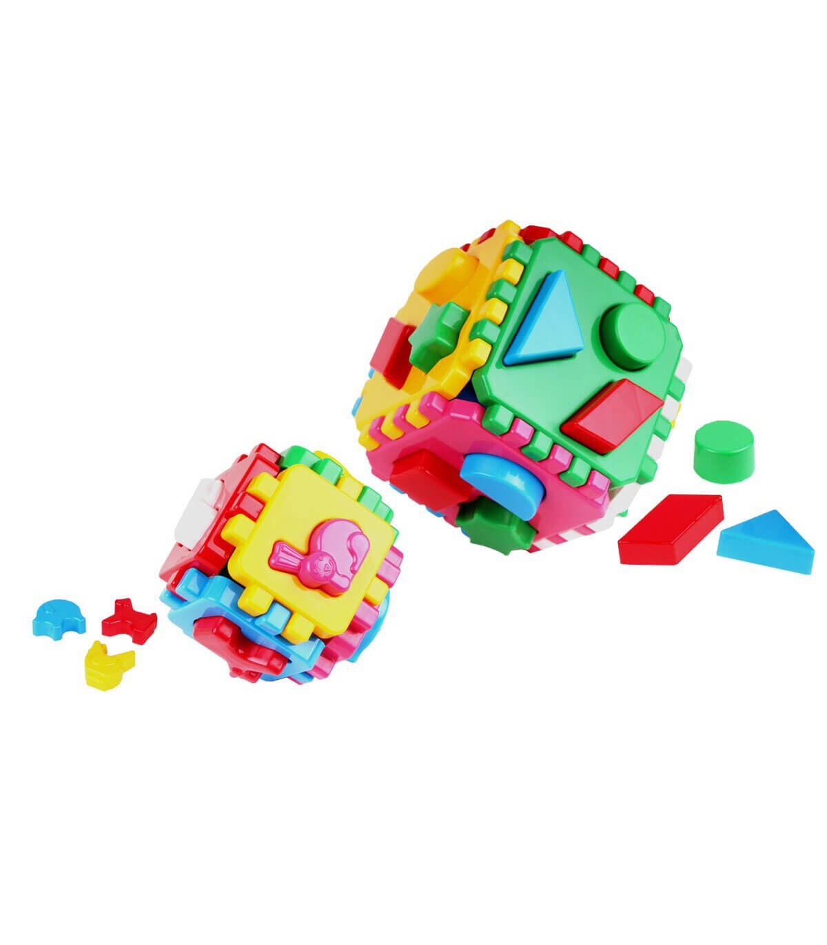 SHAPE SORTER CUBE 2 PCS. - BUILDING BLOCKS, SORTERS AND RINGS