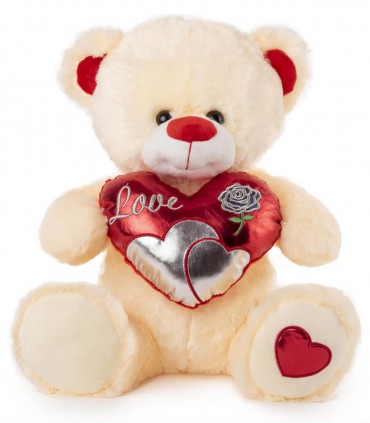TEDDY BEAR WITH HEART 2 COLORS 60 CM - Big