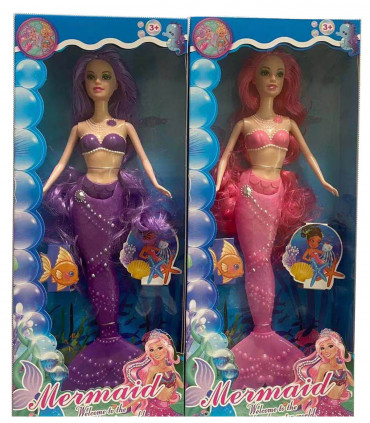 MERMAID WITH ILLUMINATED TAIL 2 COLORS - DOLLS AND MERMAIDS