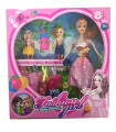 DOLL WITH 2 CHILDREN AND CLOTHES