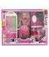 DOLL WITH WARDROBE, MIRROR AND DRESSES - DOLLS AND MERMAIDS
