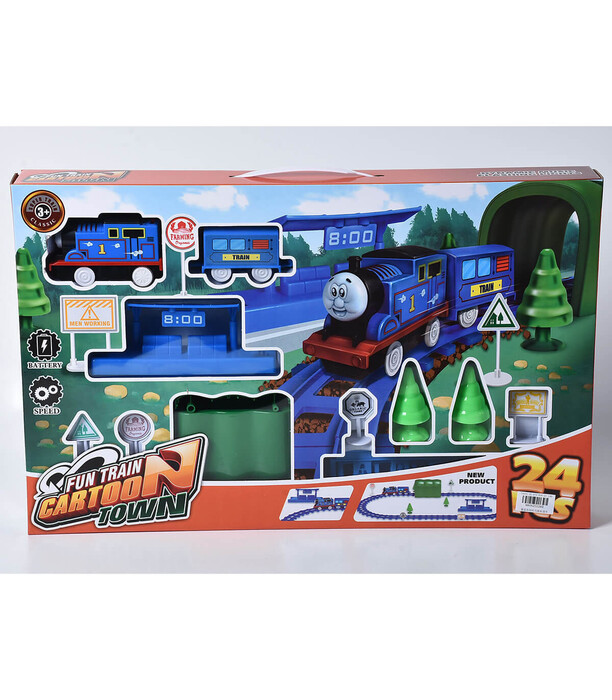 THOMAS TRAIN AND RAILS 24 PIECES - TRAINS AND BUSES