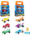 METAL CARS SET WITH HANDLE 3 PCS.