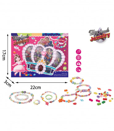 SET OF BEADS IN A CROWN - HAIRDRESSING AND BEAUTY KITS
