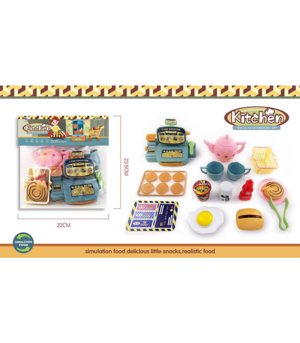 BREAKFAST SET WITH CASH REGISTER - KITCHENS, SERVICES AND FOOD