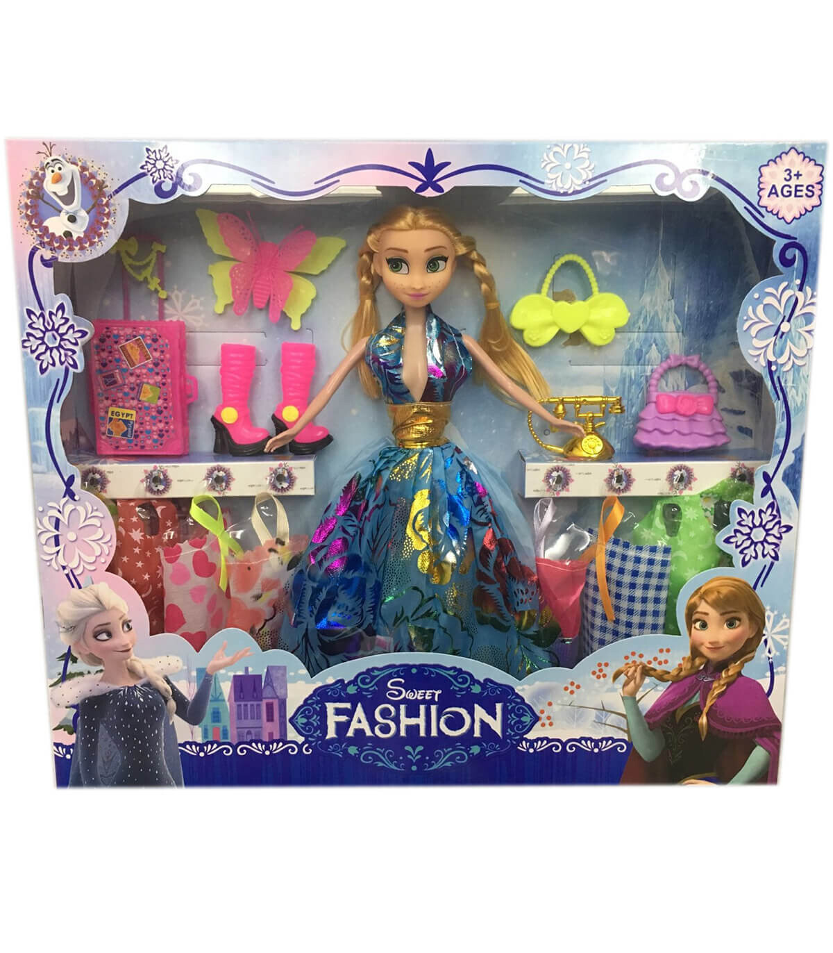ΚΟΥΚΛΑ FROZEN KINGDOM ΜΕ ΡΟΥΧΑ ΚΑΙ ΜΠΟΤΕΣ 