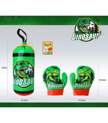DINOSAUR BOXING SET WITH GLOVES AND BAG - SPORTS