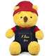 TEDDY BEAR WITH DENIM OVERALL 34 CM - Medium