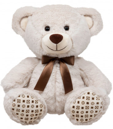 TEDDY BEAR WITH RIBBON 2 COLORS 23 CM - Small