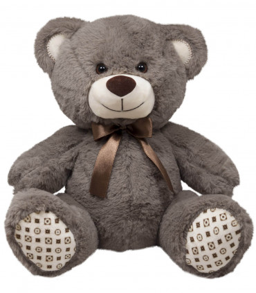 TEDDY BEAR WITH RIBBON 2 COLORS 23 CM - Small