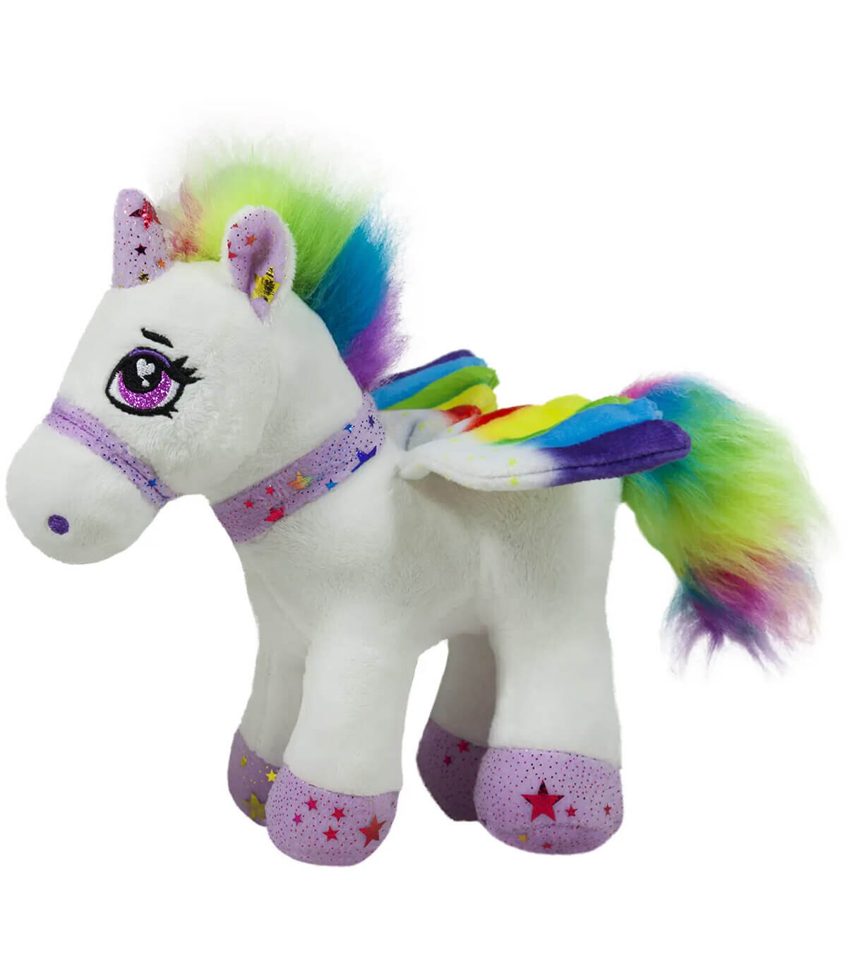 PLUSH UNICORN WITH COLORFUL WINGS 46 CM - Medium