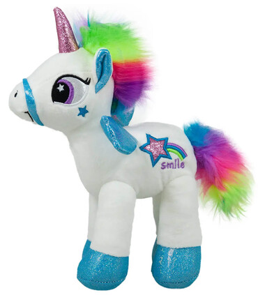 PLUSH UNICORN WITH COLORED MANE SMALL 24 CM - Small