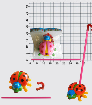 LADYBUG PUSH - RODS, ROPES AND HOOPS
