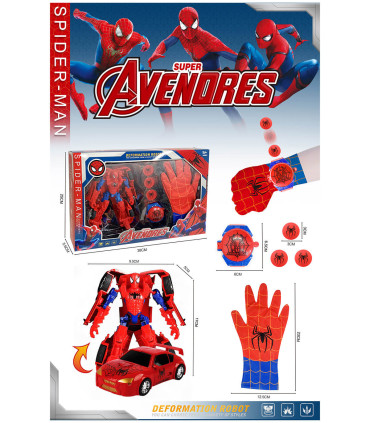 TRANSFORMER SPIDER WITH GLOVE AND GUN IN BOX - Transformers