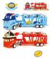 FIREFIGHTER/POLICEMAN BUS WITH 5 CARS AND HELICOPTER 51 CM