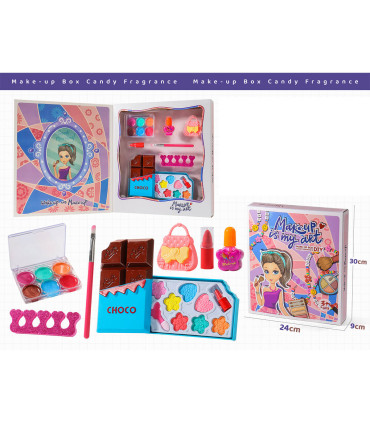 MAKEUP SET WITH CHOCOLATE IN A BOX - MAKEUP AND ACCESSORIES FOR DOLLS
