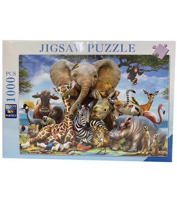 AFRICAN ANIMALS PUZZLE 1000 PIECES - PUZZLES AND CUBES