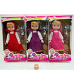 DOLL MASHA + SOUND WITH A TEDDY BEAR 36 CM 3 COLORS